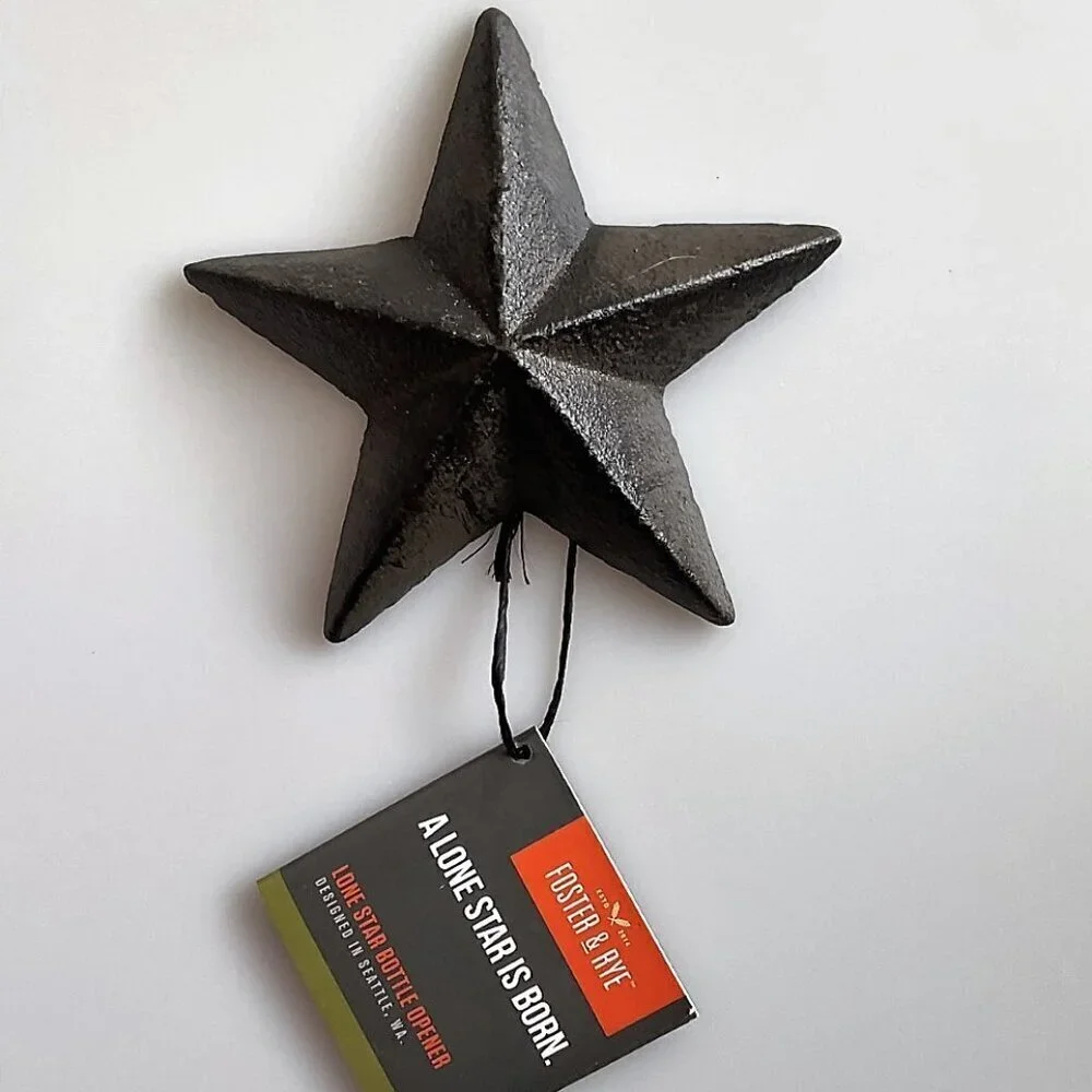 Foster And Rye Cast Iron Lone Star Bottle Opener Heavy Duty